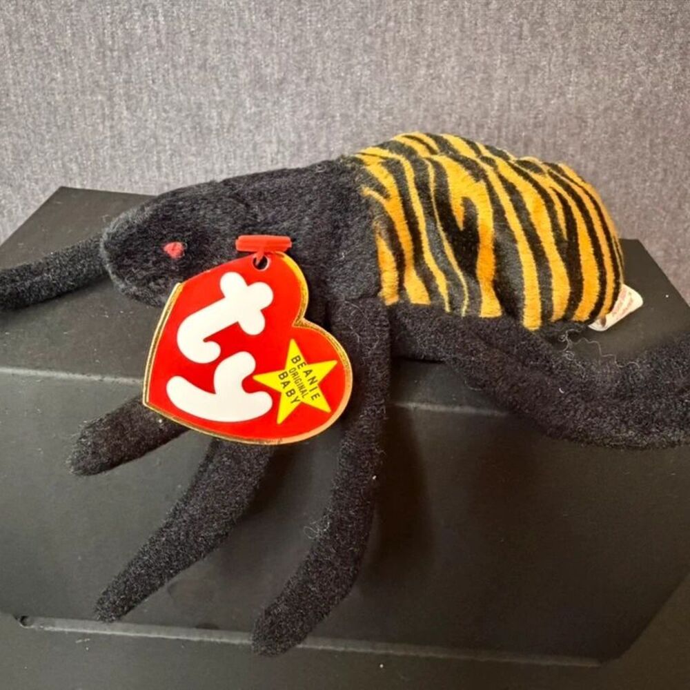 Ty Beanie Baby Spinner Spider 1996 Style 4036 PVC With Tags